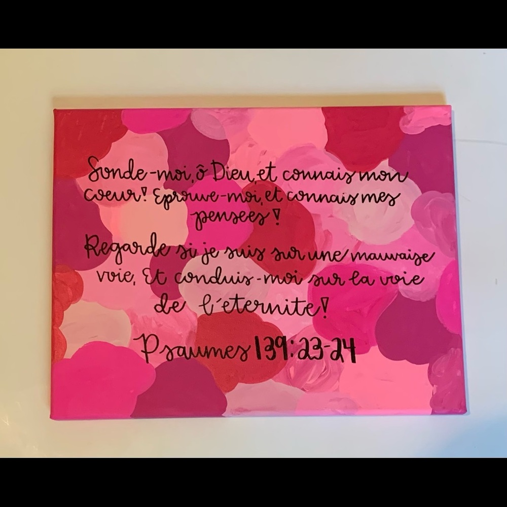 Psalm 139: 23-24 IN FRENCH